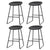 Artiss 4x Bar Stools Kitchen Dining Chairs Counter Stool PU Leather Metal