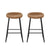 Artiss 2x Bar Stools Kitchen Dining Chairs Counter Stool PU Leather Metal Brown