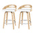 Artiss 2x Bar Stools Swivel Dining Chairs Low Back Counter Seat PU Cushion
