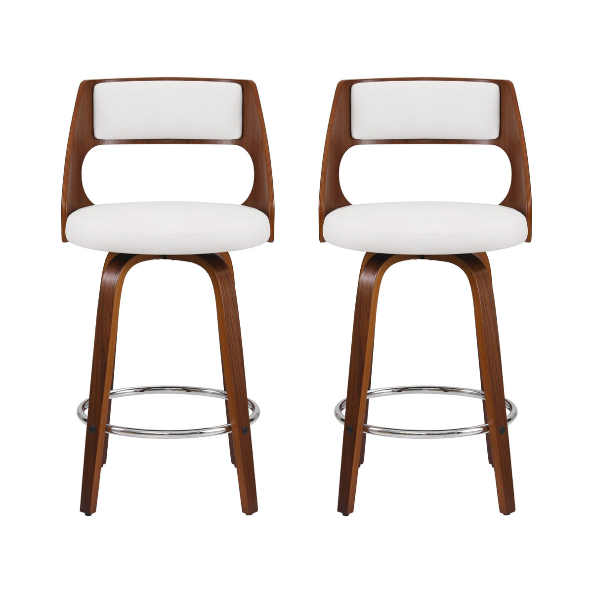 Artiss Wooden Bar Stools Set of 2 Swivel Kitchen Counter Stools Chair 65cm
