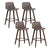 Artiss 4x Bar Stools Vintage Leather Wooden