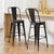 2x Artiss Metal Bar Stools Wooden Seat Retro Counter Stool