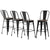 4x Artiss Metal Bar Stools Wooden Seat Retro Counter Stool