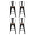 4x Artiss Metal Bar Stools Wooden Seat Retro Counter Stool