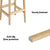 Artiss 2x Bar Stools Rubber Wood Stool Counter Chair Rattan Barstools Kitchen