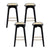 Artiss 4x Bar Stools Rattan Counter Kitchen Dinning Chair Bamboo Saddle Black