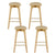 Artiss 4x Bar Stools Bamboo Rattan Stool Counter Chair Kitchen Barstools