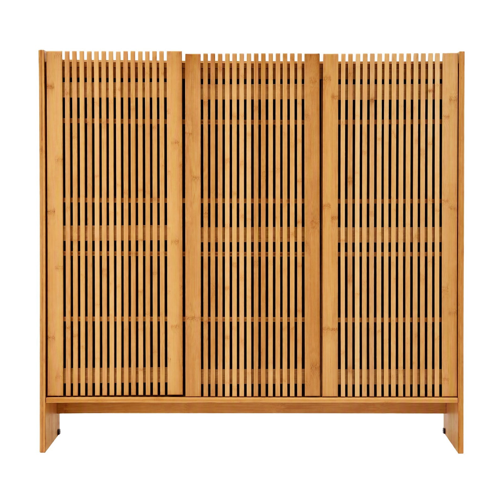 Artiss Shoe Cabinet Versatile Door 24 Pairs Shoe Storage Cupboard Bamboo