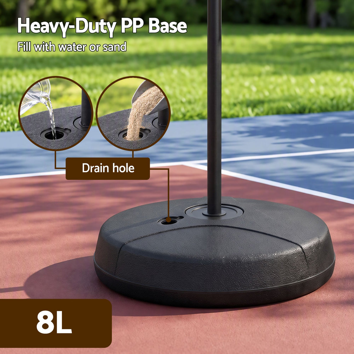 Basketball Defender Dummy 155-275cm Adjustable Shooting Passing Training Mannequin Black Orange