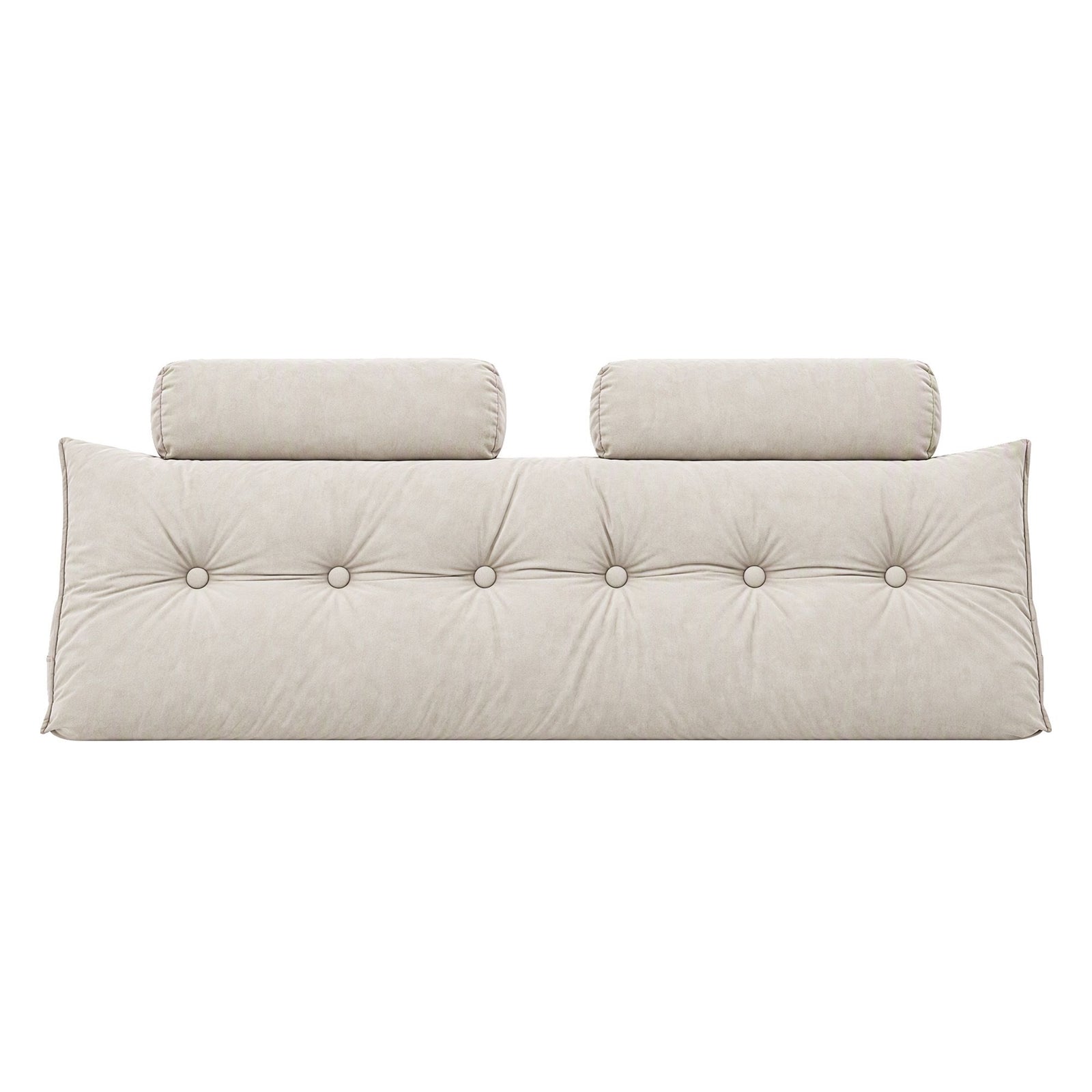 Artiss Headboard Pillow Queen Wedge Backrest Triangular with 2 Cushions Beige