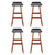 Artiss 4x Bar Stools Wooden Stool Black