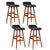 Artiss 4x Bar Stools Wooden Stool Black