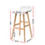 Artiss 2x Bar Stools Wooden Stool White
