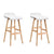 Artiss 2x Bar Stools Wooden Stool White