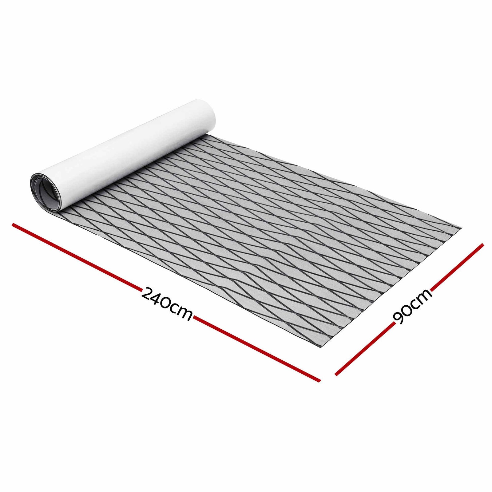 Seamanship EVA Foam Boat Flooring Deck Mat 240x90cm 6mm Diamond Light Grey