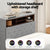 Artiss Bed Frame King Single Size LED Mattress Base Platform with Storage Shelf Hidden Storage Box Grey
