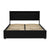 Artiss Bed Frame Queen Size LED with 4 Drawers Black DUNN