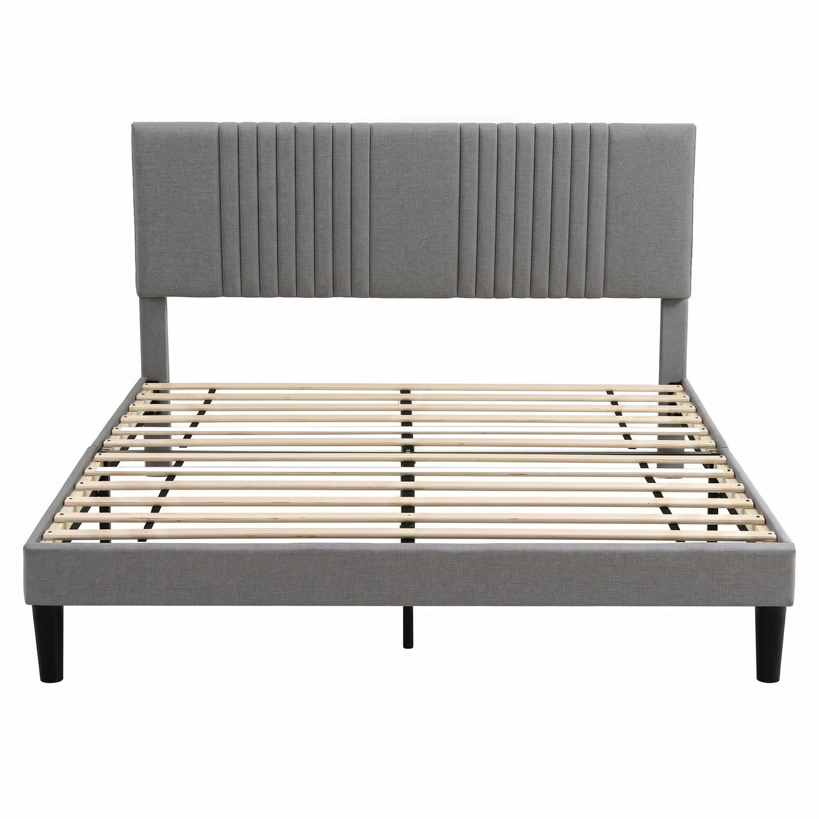 Artiss Queen Bed Frame with Adjustable Headboard, Grey, 300kg Capacity