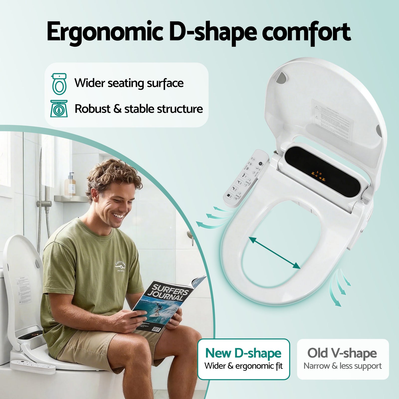 Cefito Smart Electric Bidet Toilet Seat LED Display Heated Dryer WaterMark