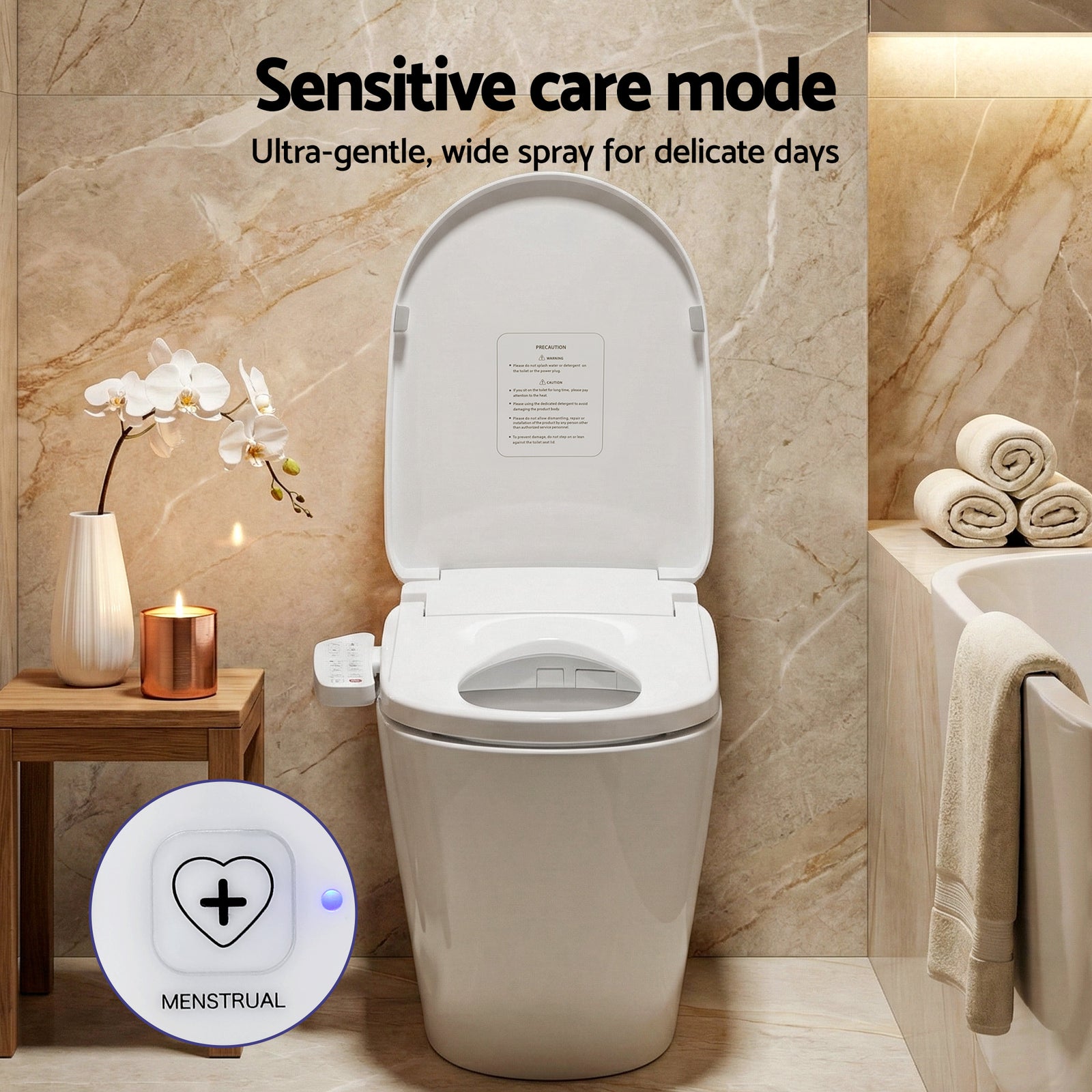 Cefito Electric Bidet Toilet Seat Cover Heated Warm Water Dryer LED Night Light
