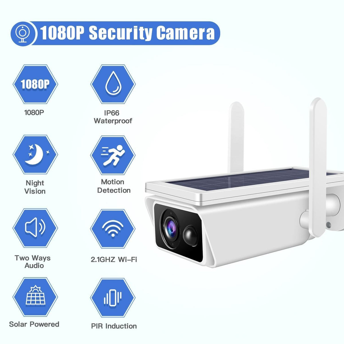 Solar-Powered 1080P Wifi Security Camera With Night Vision And Two-Way Audio-1964932300533796866