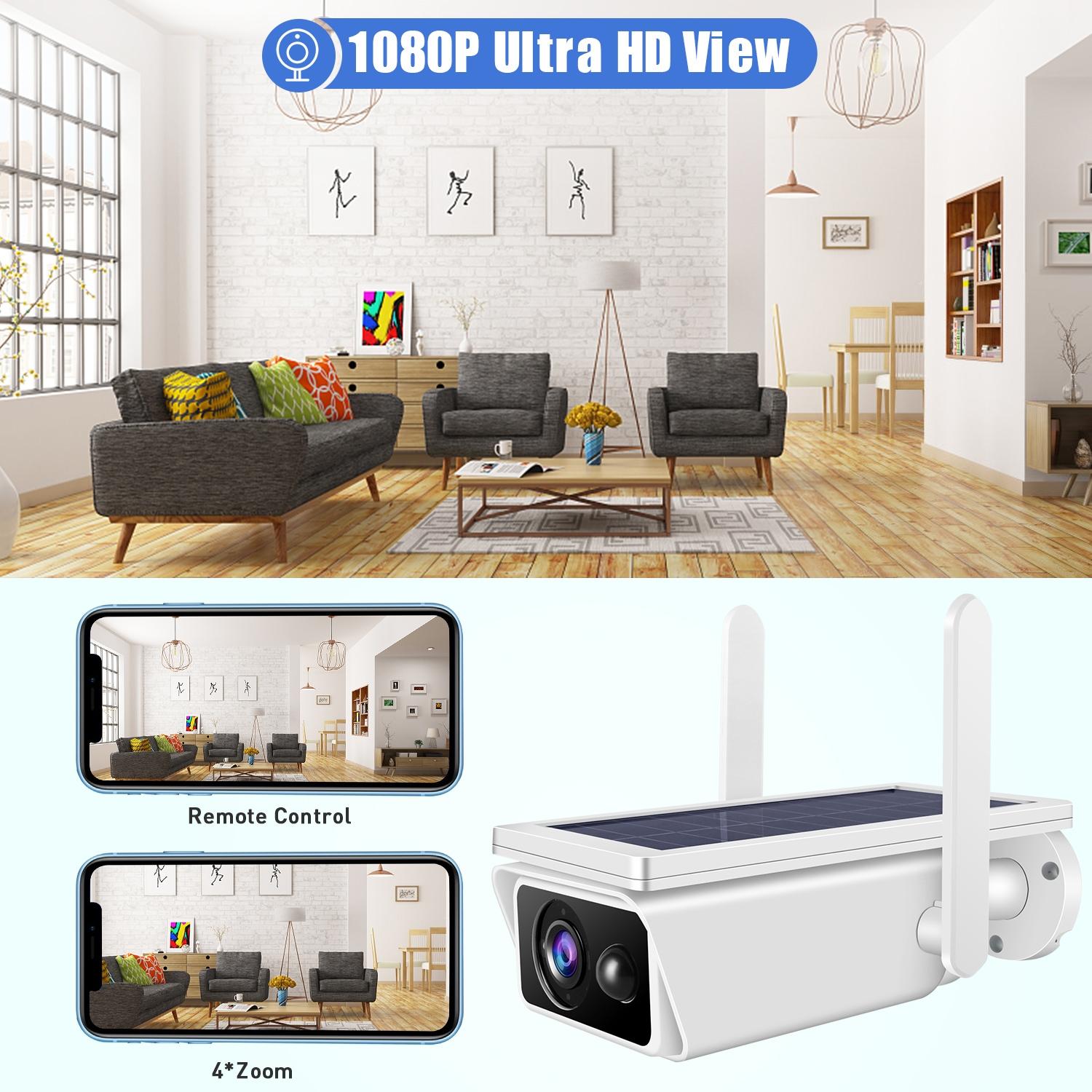 Solar-Powered 1080P Wifi Security Camera With Night Vision And Two-Way Audio-1964932300533796867