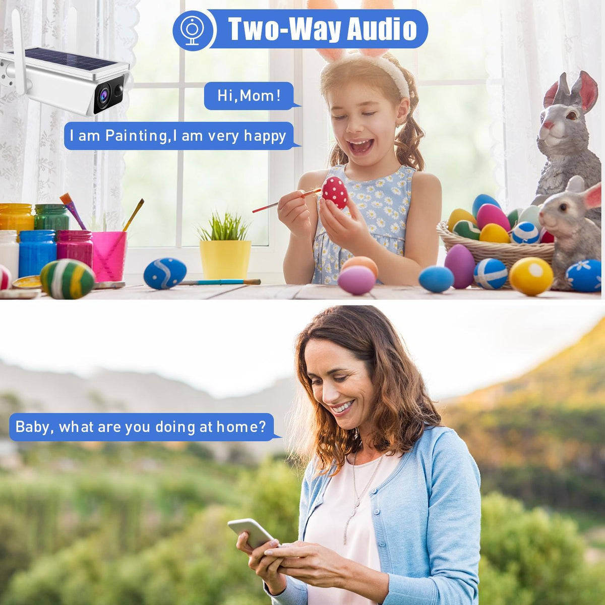 Solar-Powered 1080P Wifi Security Camera With Night Vision And Two-Way Audio-1964932300533796869