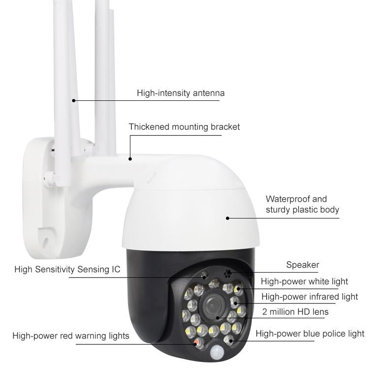 1080P Wifi High-Definition Surveillance Camera Outdoor Dome Camera Support Night Vision & Two-Way Voice & Motion Detection-1915196618836152321