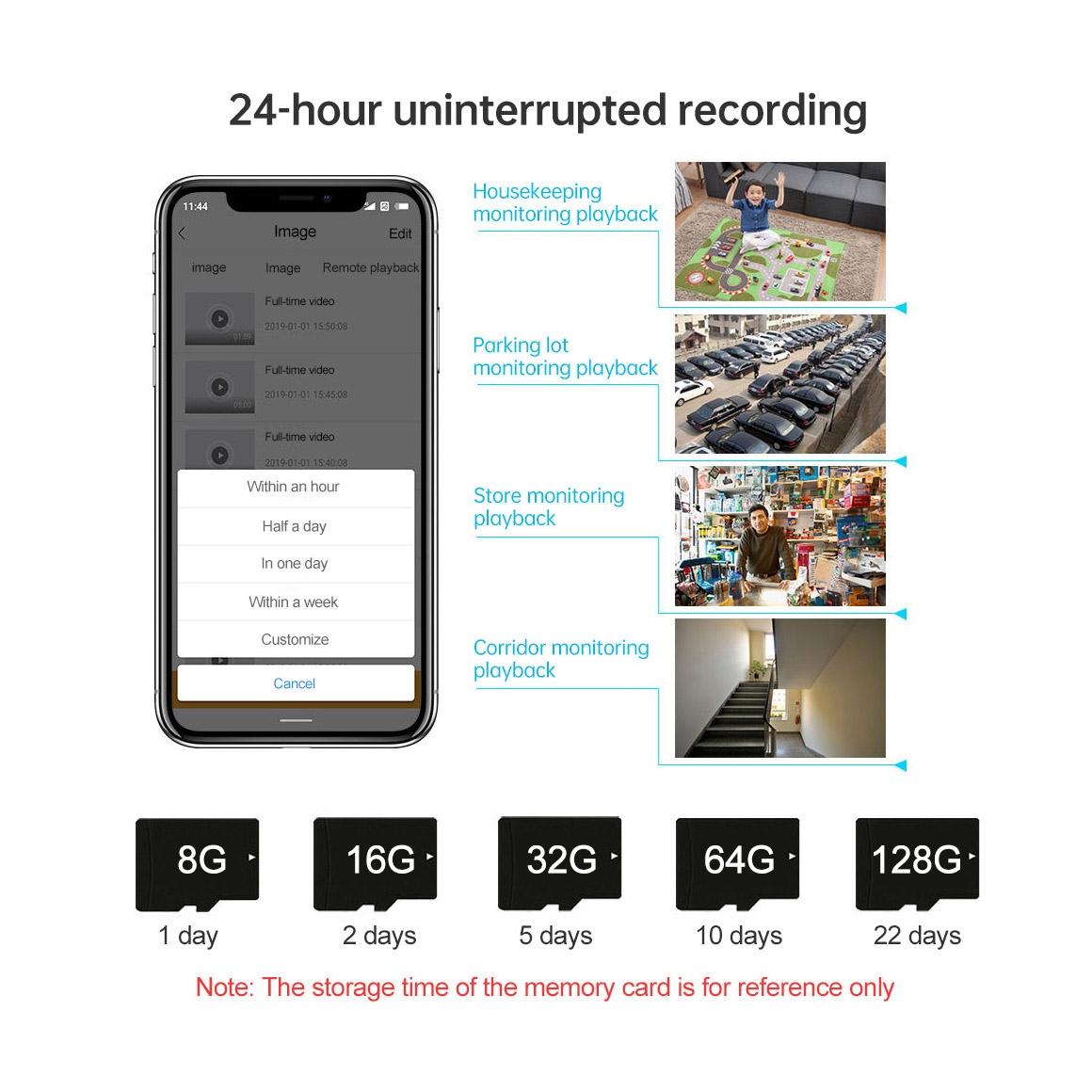 Ai Camera With 3.0Mp 1296P Hd Two-Way Talk Motion & Humanoid Detection Night Vision Tf Card Support-1964932156727889925