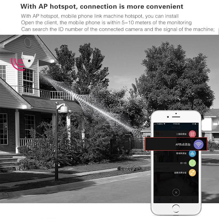 Smart Garden Camera With 2Mp Motion Detection Night Vision Voice Intercom Tf Card 42 Leds-1915196610200080385