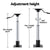 Seamanship Boat Seat Pedestal 55-75cm Adjustable Gas Lift 360 Degrees Swivel