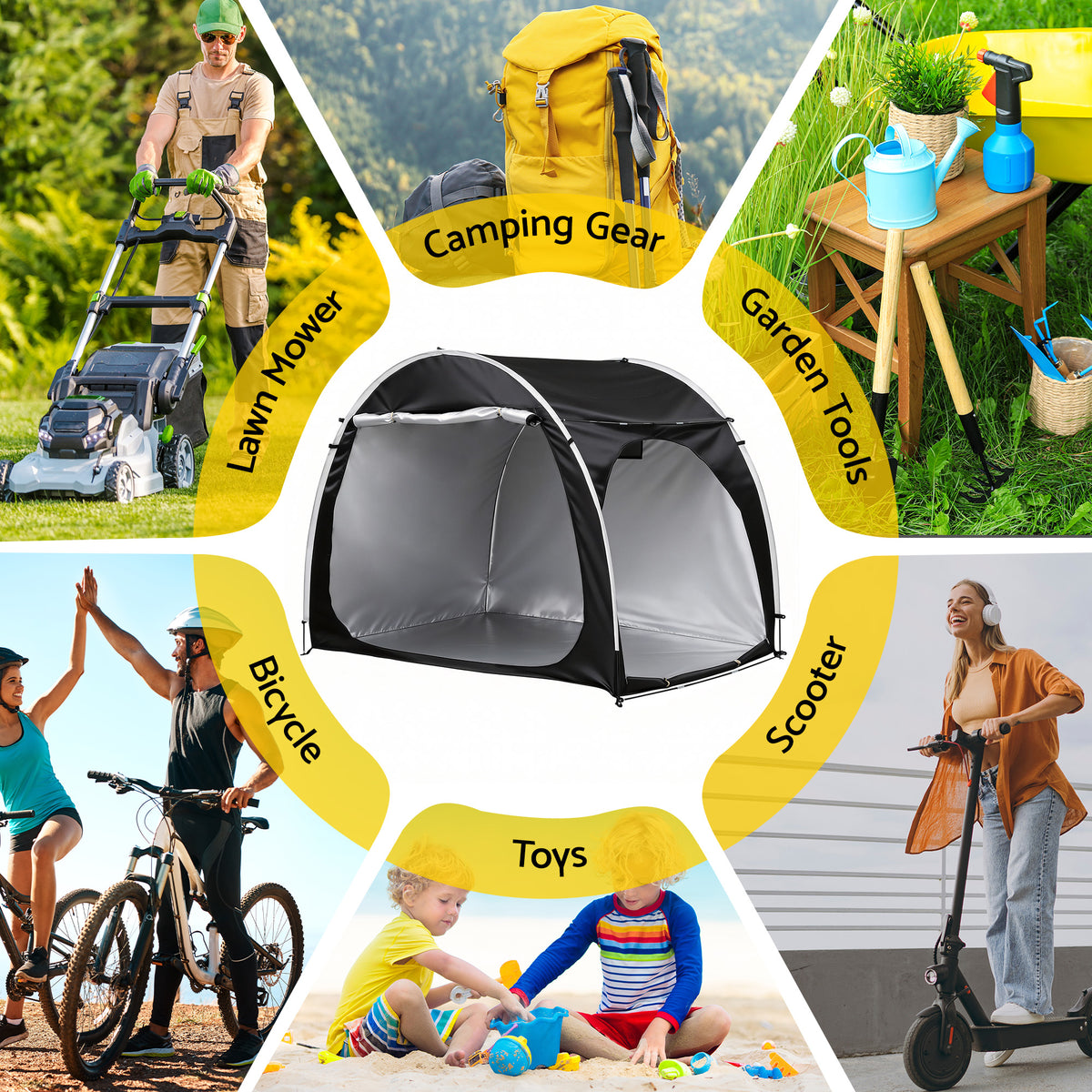 Giantz Bike Storage Tent Outdoor Waterproof UV Resistant Shelter w/ Ventilation