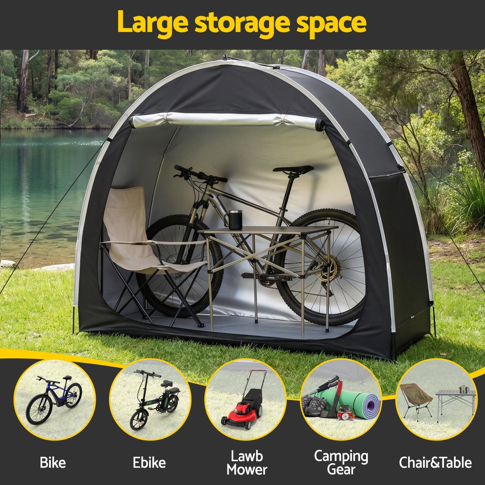Giantz Bike Storage Tent Waterproof Outdoor UV Protection Shelter w/ Large Space