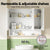 Cefito Bathroom Mirror Cabinet Medicine Adjustable Shelves Wall Hung 900x750mm White