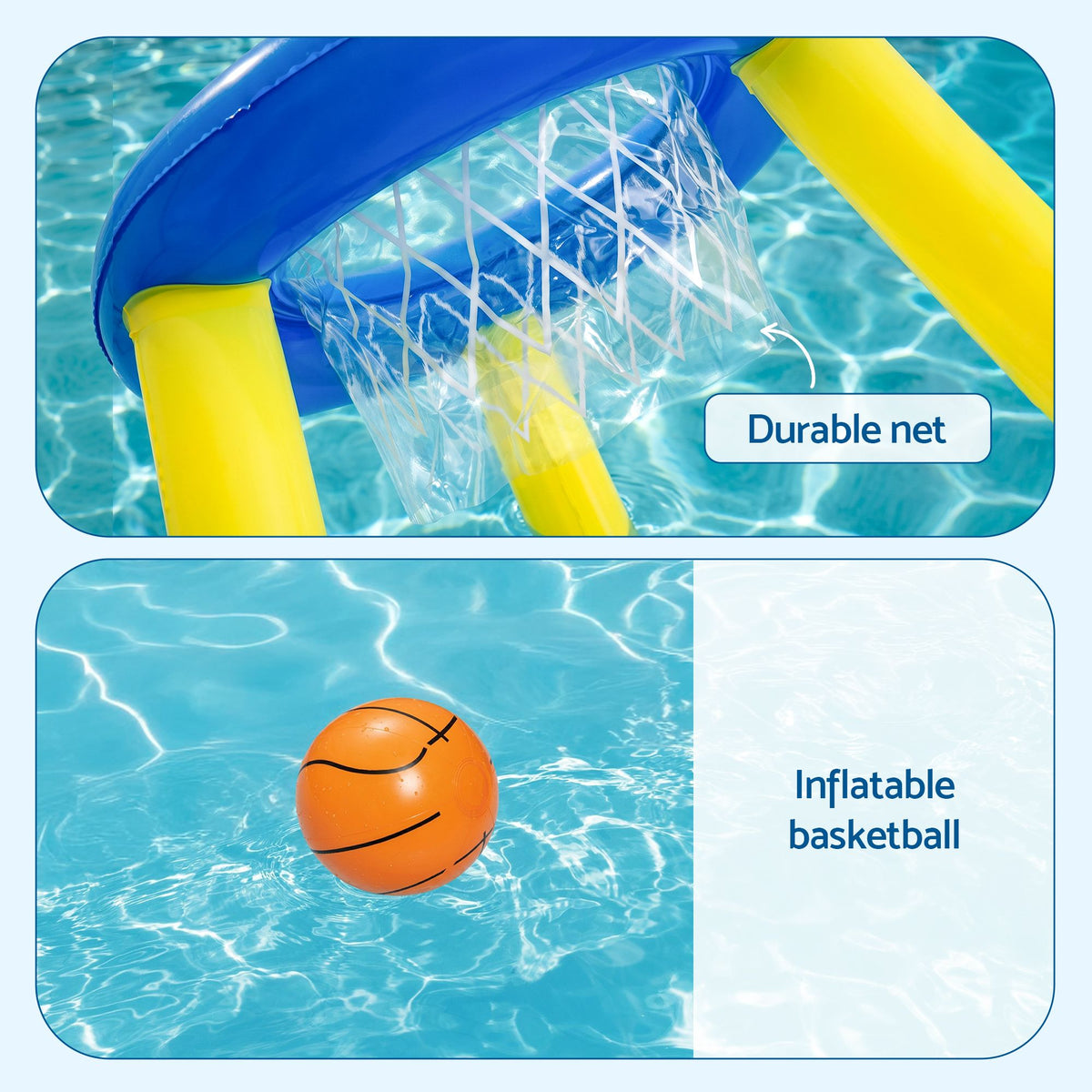Bestway Inflatable Pool Float Basketball Hoop Set with Ball Blue