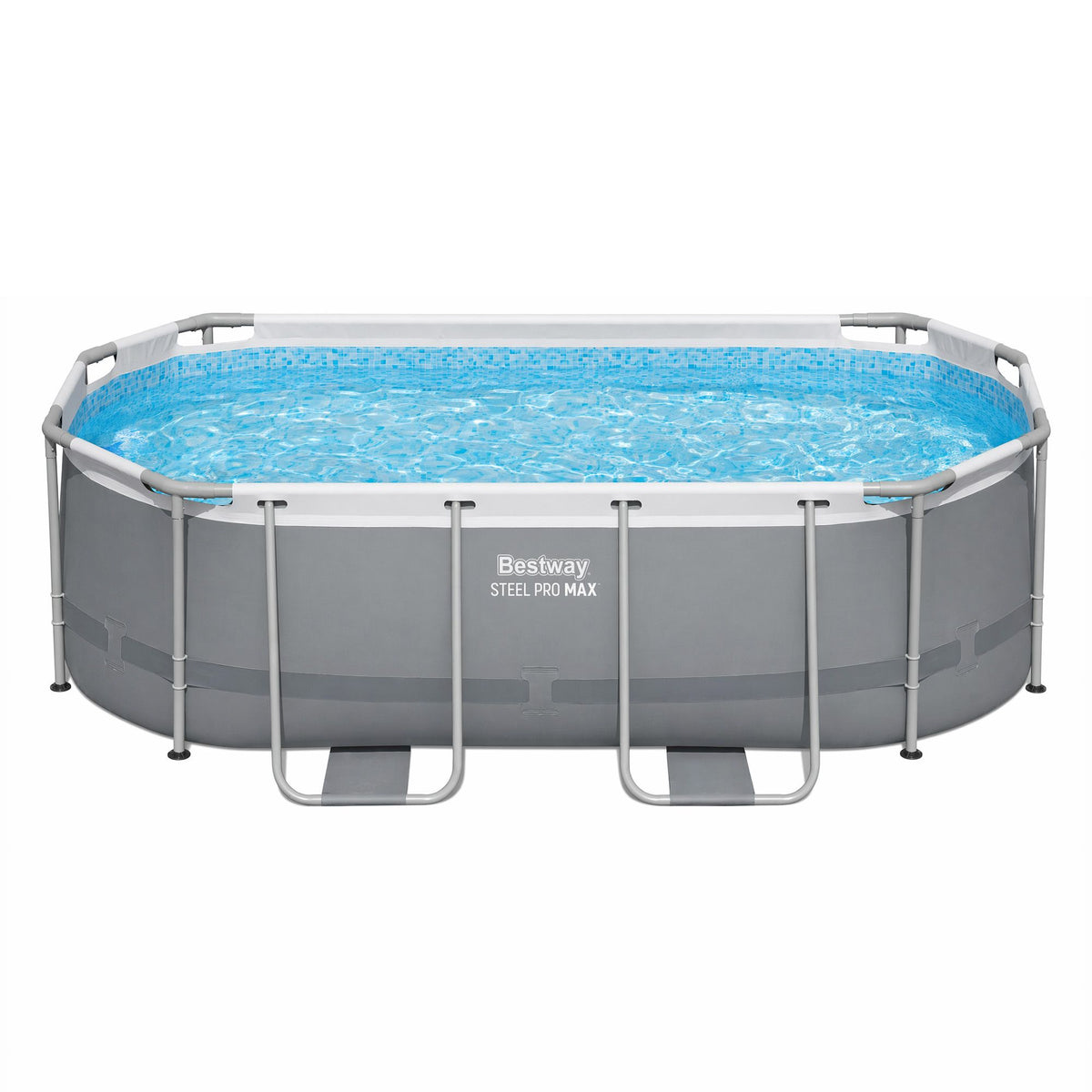 Bestway Swimming Pools 305cm x 200cm x 84cm Steel Above Ground Backyard Pool Set