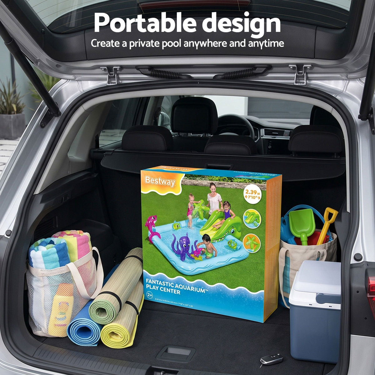 Bestway Kids Pool 239x206x86cm Inflatable Above Ground Play Pools 308L