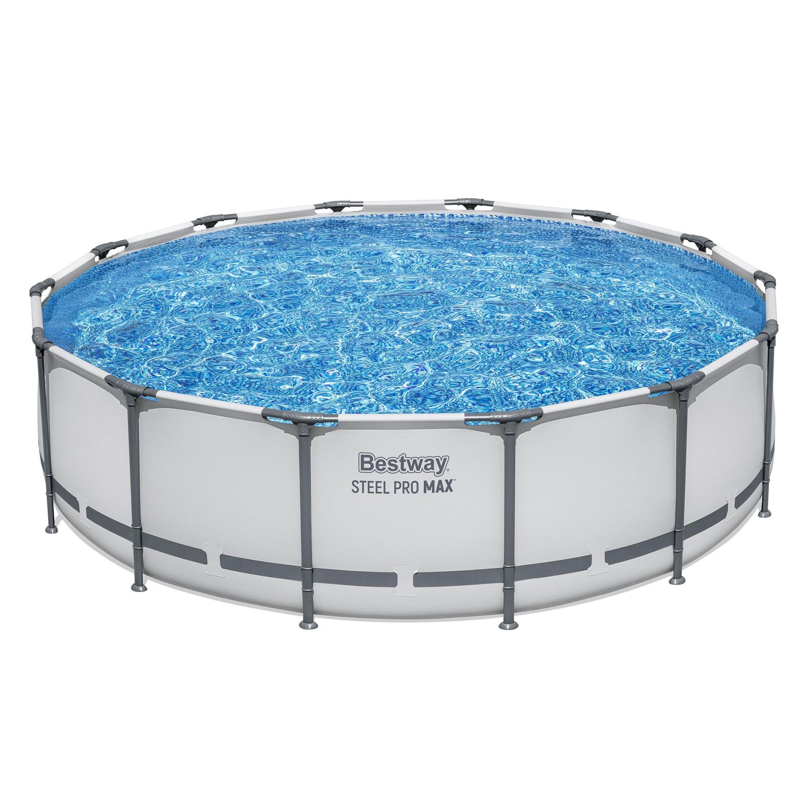 Bestway Swimming Pools 427cm x 107cm Steel Above Ground Round Backyard Pool Set White
