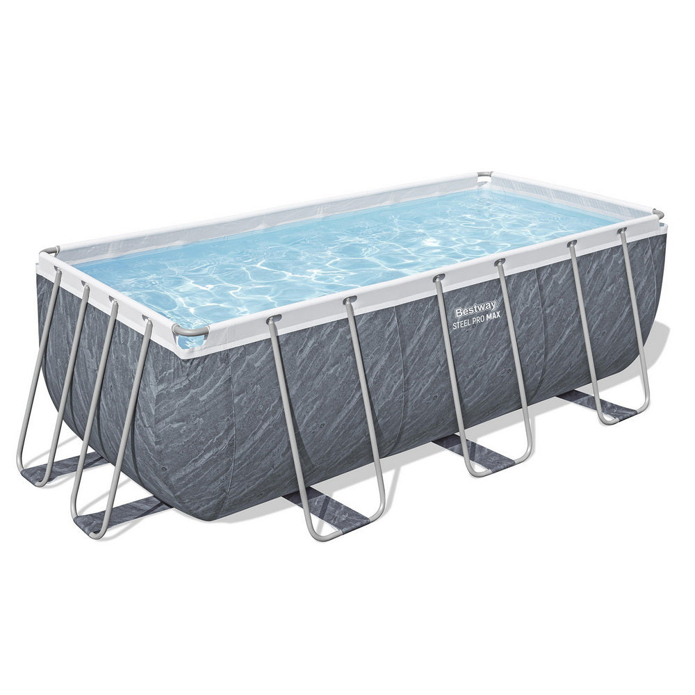 Bestway Swimming Pool 412x201x122cm Steel Frame Pool Set w/Pump Ladder