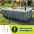 Bestway Swimming Pool 412x201x122cm Steel Frame Pool Set w/Pump Ladder