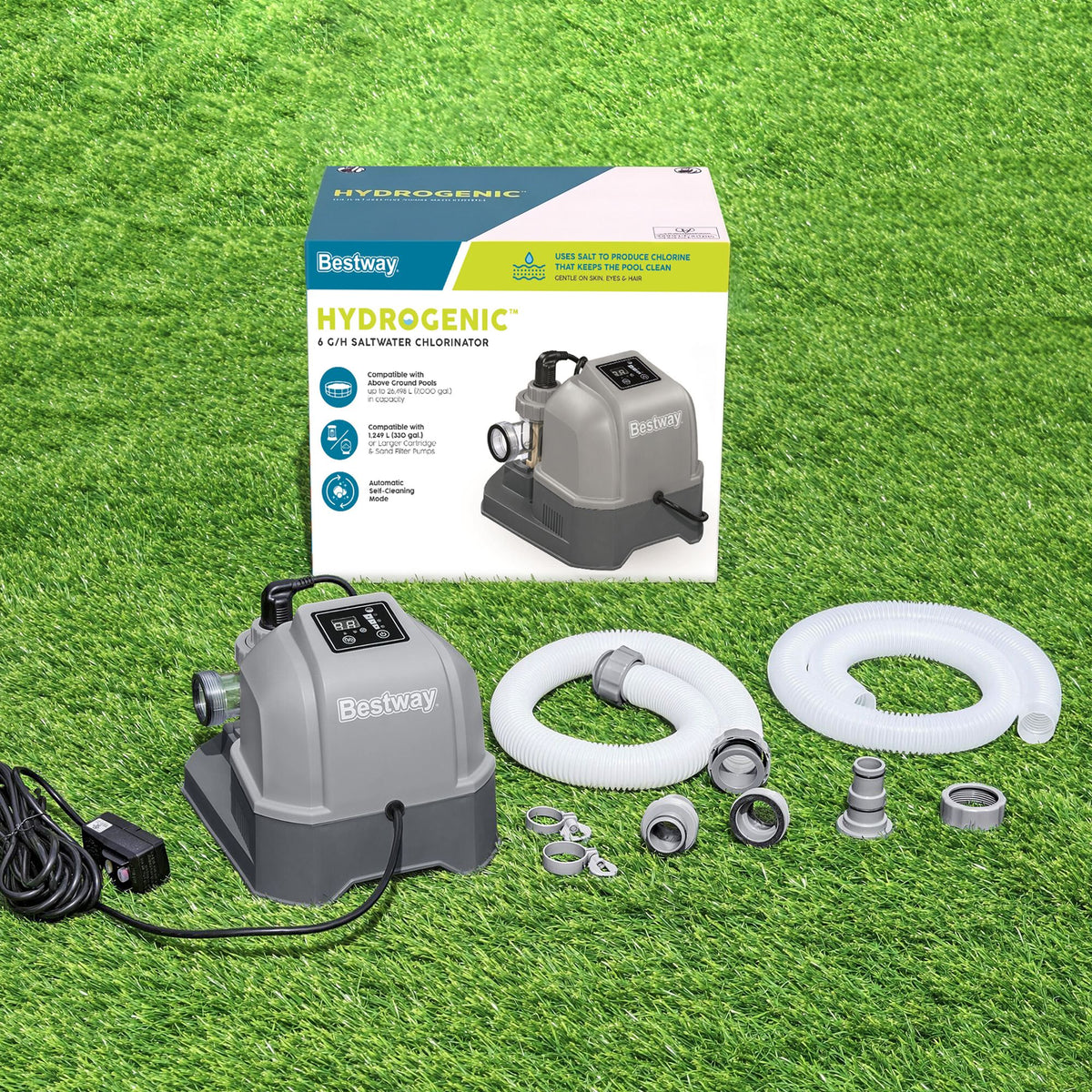 Bestway Hydrogenic 6g/h Saltwater Chlorinator System Pool Chlorine Generator