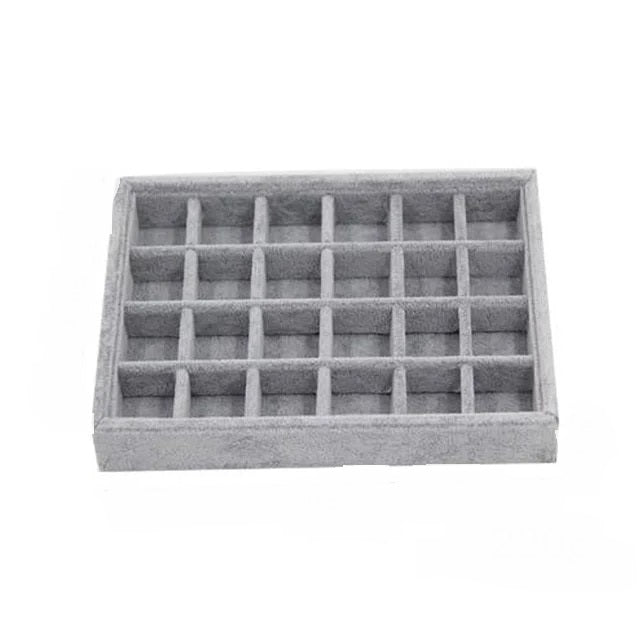 Anyhouz Jewelry Storage Grey Design A Display Tray Drawer Storage Jewellery Holder For Ring Earrings Necklace Bracelet