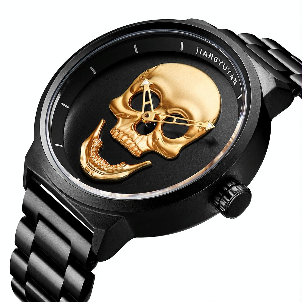 Stainless Steel Men Quartz Watch - Gold Band-1915196564683493378