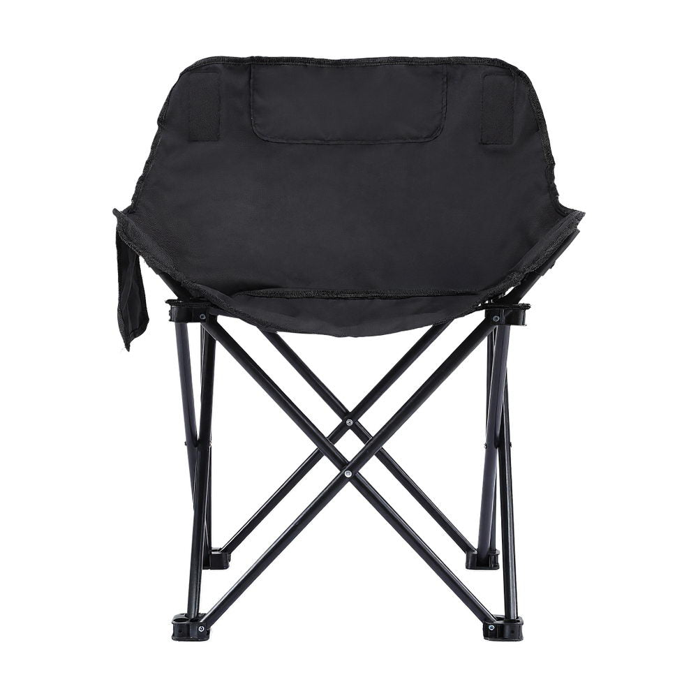 Weisshorn Folding Camping Moon Chair Portable Seat Weight Capacity 120KG Black