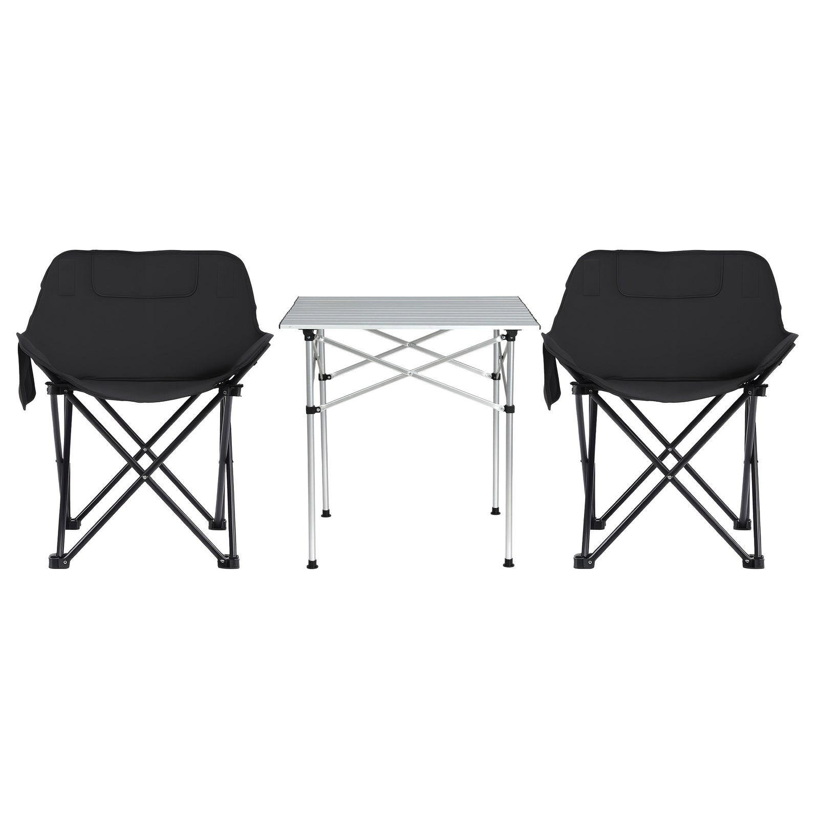 Weisshorn 3pc Camping Table Chair Set Outdoor Folding Aluminium Portable Picnic