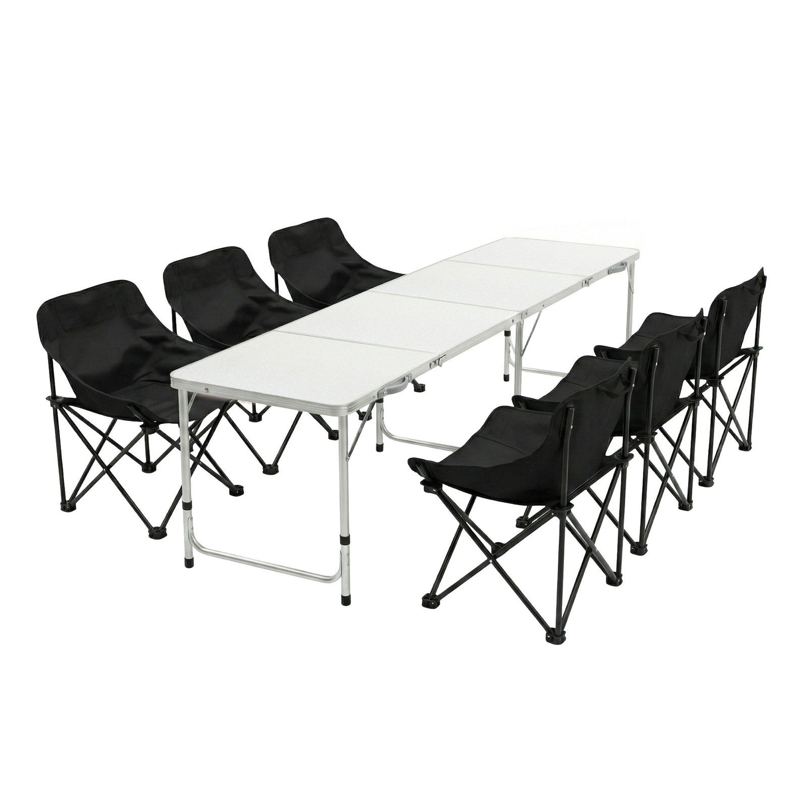 Weisshorn 7pc Camping Table Chair Set Outdoor Folding Aluminium Portable Picnic