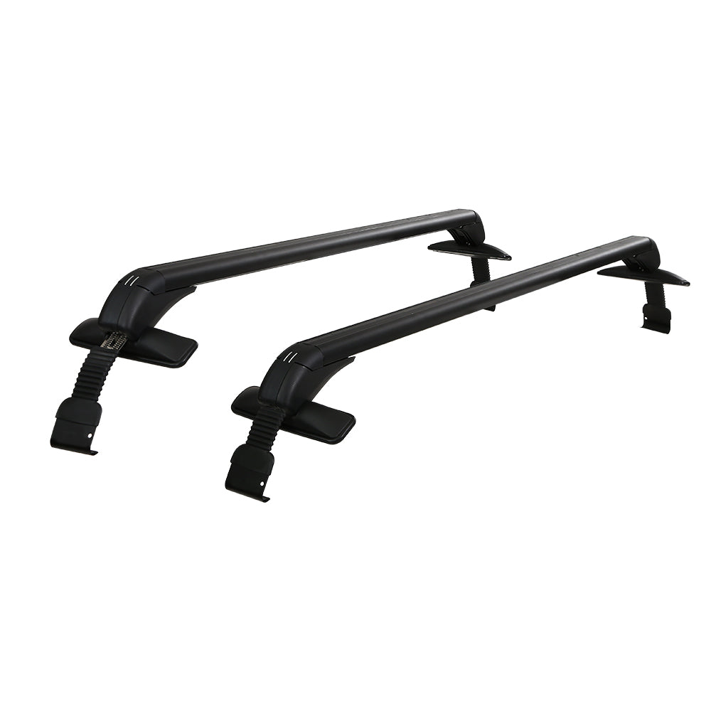 Universal Car Roof Racks Pod Aluminium Cross Bars Clamps Lockable 90cm Black