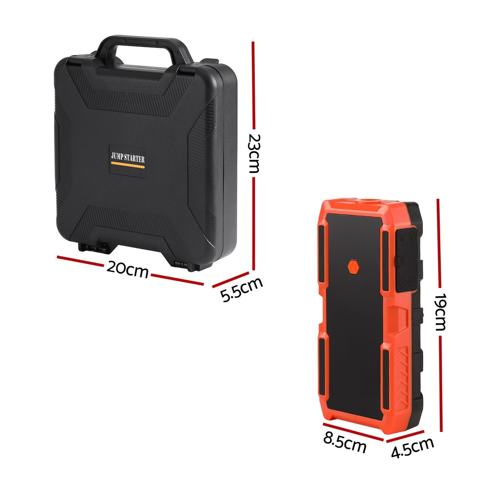 Giantz 3000A Portable Car Jump Starter 12V Lithium Battery Booster Pack Power Bank & Jumper Cables