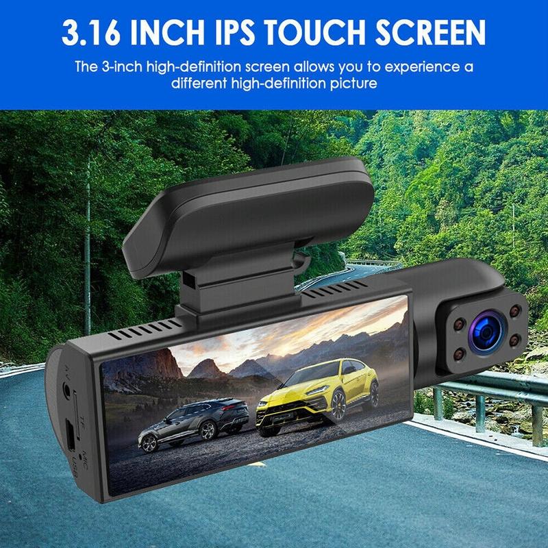 1080P Hd Dual Lens Night Vision Driving Recorder - 3.16 Inch-1915198023563087878