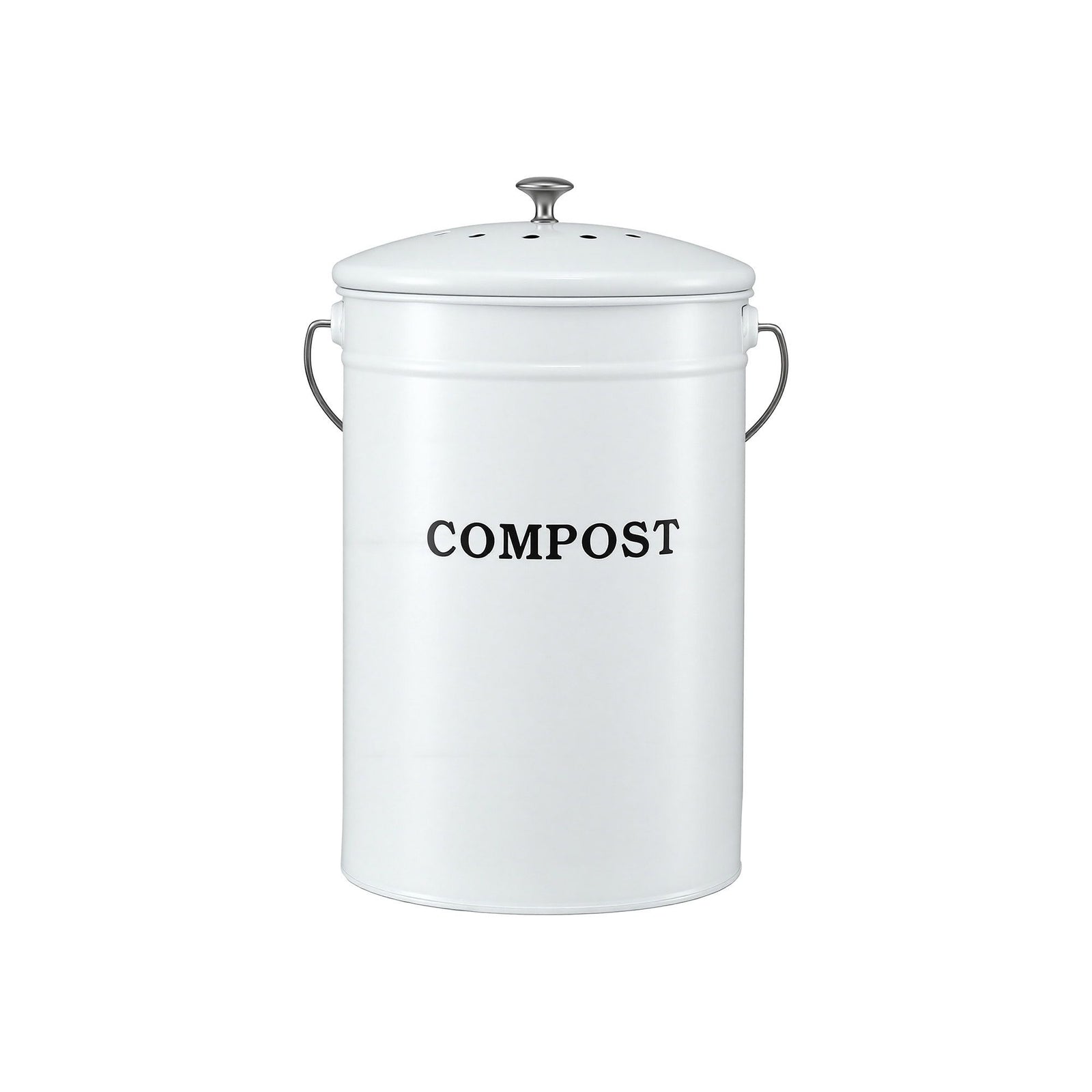 Gardeon Compost Bin Kitchen Compost Caddy Food Waste Bin Bench White